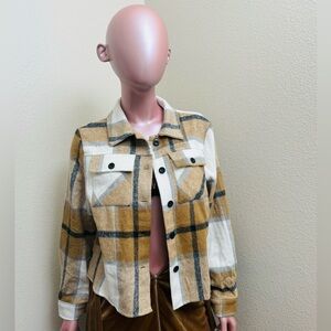 Plaid Cropped Shacket